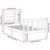 vidaXL sengeramme 75x190 cm Small Single massivt træ hvid