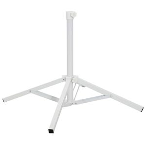 vidaXL Parasol Stativ Hvid St&aring;l til 25-32 mm Stang