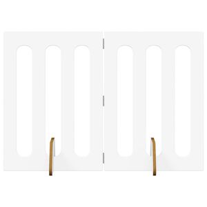 vidaXL Foldbar hundeg&aring;rd 2 pcs Hvid 100,5 x 38 x 70 cm Konstrueret tr&aelig;