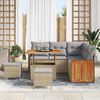 vidaXL Havesofa S&aelig;t 8 pcs Beige polyrattan