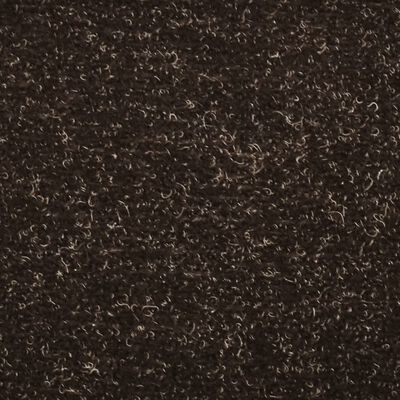 vidaXL selvklæbende trappemåtter 10 stk. 65x21x4 cm tuftet mørkebrun