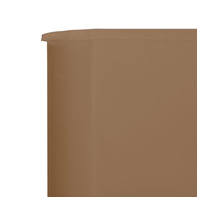 vidaXL 3-panels læsejl 400x80 cm stof gråbrun