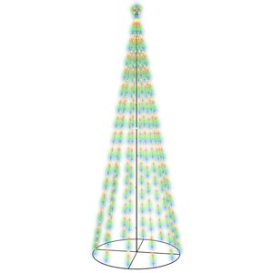 vidaXL kegleformet juletr&aelig; 160x500 cm 732 LED'er farverigt lys