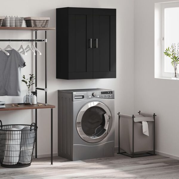 vidaXL v&aelig;gskab 69,5x34x90 cm konstrueret tr&aelig; sort