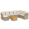 vidaXL sofas&aelig;t til haven 9 dele med hynder polyrattan beige