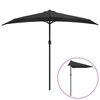 vidaXL altanparasol med aluminiumsstang 270x144x222 cm halv sort