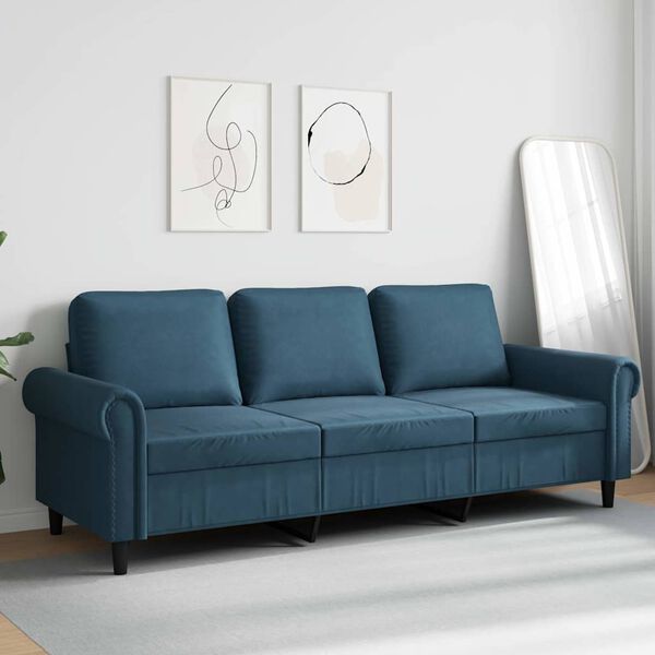 vidaXL 3-personers sofa 180 cm velour bl&aring;