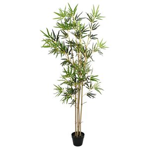 vidaXL Kunstig Bambus Tr&aelig; Gr&oslash;n 75,5 x 18 x 175 cm Stof og Bambus