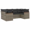 vidaXL sofas&aelig;t til haven 6 dele med hynder polyrattan gr&aring;