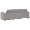 vidaXL Sofa 3 pcs Skygr&aring; 221 x 80 x 80 cm Linned-blandet stof