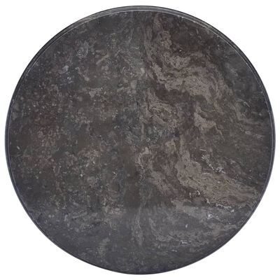 vidaXL bordplade Ø50x2,5 cm marmor sort