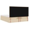 vidaXL osmannisk sengeramme med madras 160x200 cm stof cremefarvet