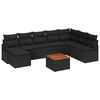 vidaXL Havesofa S&aelig;t 9 stk. Sort polyrattan