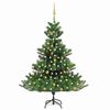 vidaXL kunstigt juletr&aelig; nordmannsgran LED og kugles&aelig;t 180 cm gr&oslash;n
