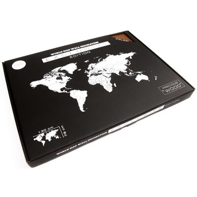 MiMi Innovations verdenskort i træ Exclusive 130 x 78 cm sapele