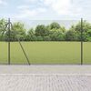 vidaXL Hegnsp&aelig;l Gr&aring; 25 x 1,4 m (12 x 12 mm net) St&aring;l og PVC