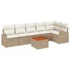 vidaXL Havesofa S&aelig;t 7 stk. Beige og creme polyrattan