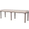 vidaXL b&aelig;nk l&aelig;rred massivt tr&aelig; 150 x 40 x 48 cm cremehvid