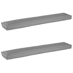 vidaXL Palle Pudes&aelig;t 2 stk. Oxford Stof Gr&aring; 200 x 40 x 8 cm