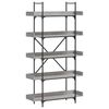 vidaXL bogreol 100x33x180,5 cm 5 hylder konstrueret tr&aelig; gr&aring; sonoma-eg