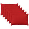 vidaXL Pudebetr&aelig;k 6 pcs HOUTEN R&oslash;d 40 x 60 cm Faux Linned