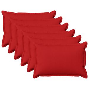 vidaXL Pudebetr&aelig;k 6 pcs HOUTEN R&oslash;d 40 x 60 cm Faux Linned