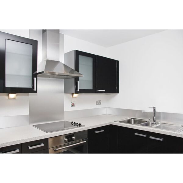 Nordlinger st&aelig;nkplade 60x70 cm rustfrit st&aring;l s&oslash;lvfarvet