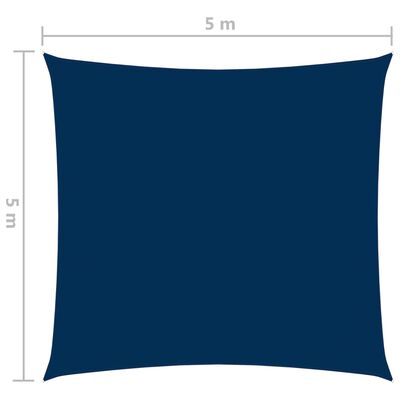 vidaXL solsejl 5x5 m firkantet oxfordstof blå
