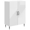 vidaXL Sideboard Hvid h&oslash;jglans 66 x 34,5 x 89,5 cm Konstrueret tr&aelig;