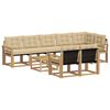vidaXL Udend&oslash;rs sofagruppe med pude 9 pcs Hvid og Beige