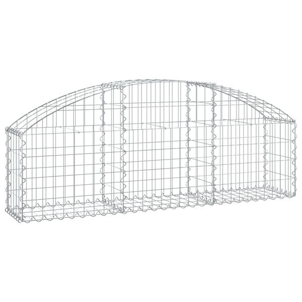 vidaXL buet gabionkurv 150x30x40/60 cm galvaniseret jern