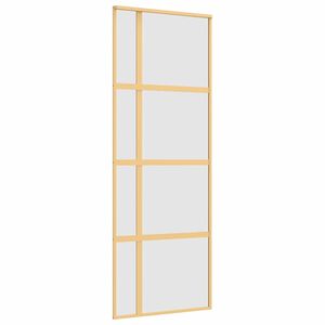 vidaXL skyded&oslash;r 76x205 cm matteret sikkerhedsglas og aluminium gylden