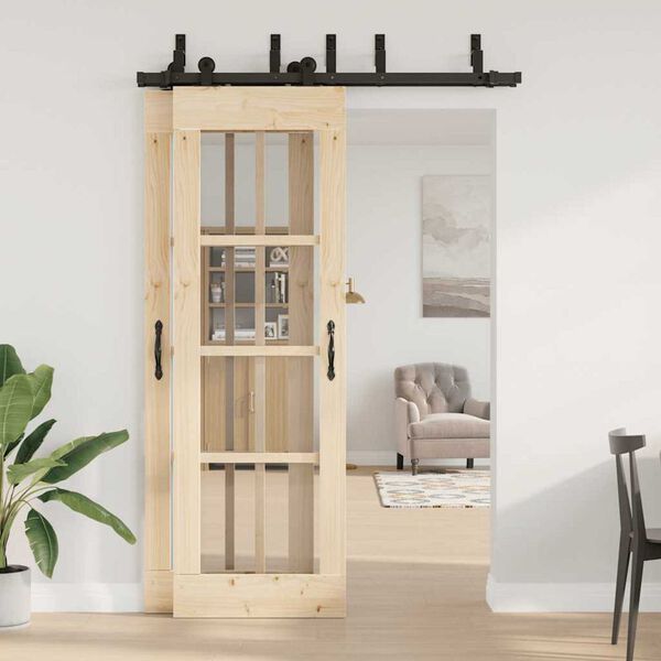 vidaXL skinnesæt til skydedør 152,5 cm stål sort