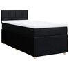 vidaXL kontinentalseng med madras 100x200 cm stof sort