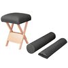 vidaXL foldbar massagestol 12 cm tykt s&aelig;de 2 bolsterpuder sort