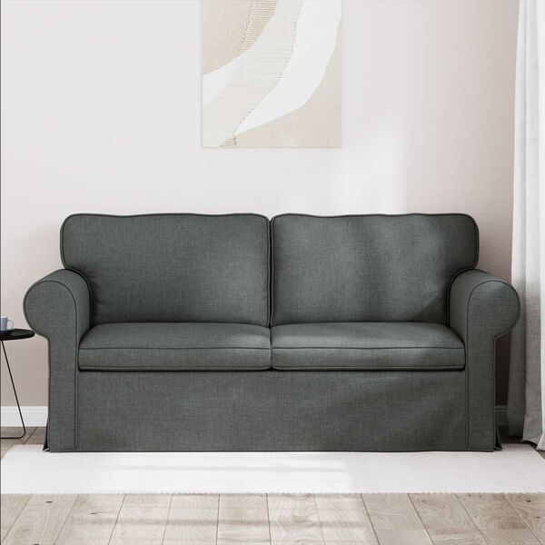 vidaXL Sofa M&oslash;rkegr&aring; 215 x 82 x 80 cm Stof