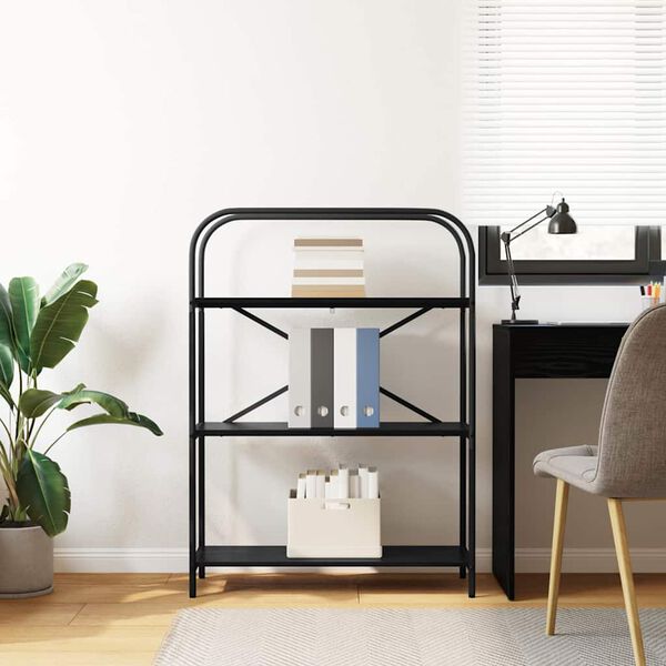 vidaXL Bogreol Sort eg 80 x 30 x 109 cm Konstrueret tr&aelig;