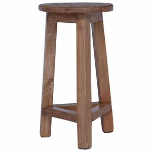 vidaXL Taburet Naturfarvet 28 x 28 x 50 cm Mahogni Tr&aelig;