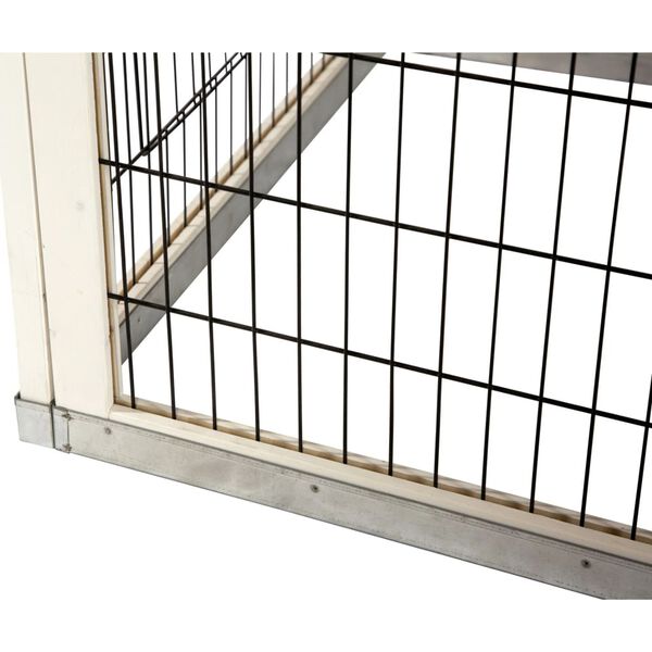 Kerbl gnaverhus Lucky med metalbund 115x65x100 cm hvid