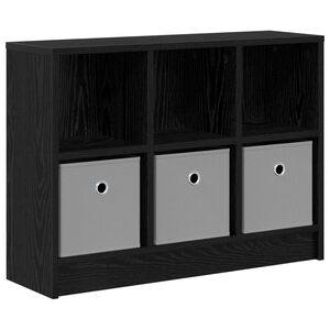 vidaXL Sideboard med skuffe Sort eg 73,5 x 22,5 x 53,5 cm