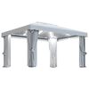 vidaXL pavillon med gardin og LED-lysk&aelig;der 4x3 m cremefarvet