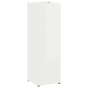 vidaXL Parasolfod med opbevaring Hvid 15,5 x 15,5 x 49 cm Metal