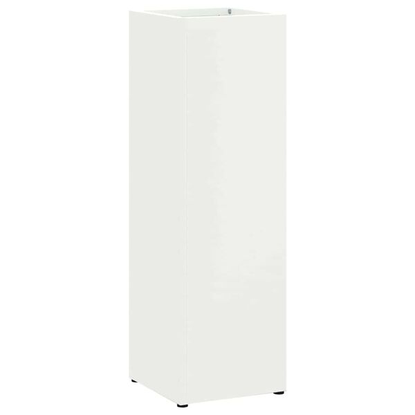 vidaXL Parasolfod med opbevaring Hvid 15,5 x 15,5 x 49 cm Metal