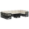 vidaXL Havesofa S&aelig;t 11 stk. Sort polyrattan
