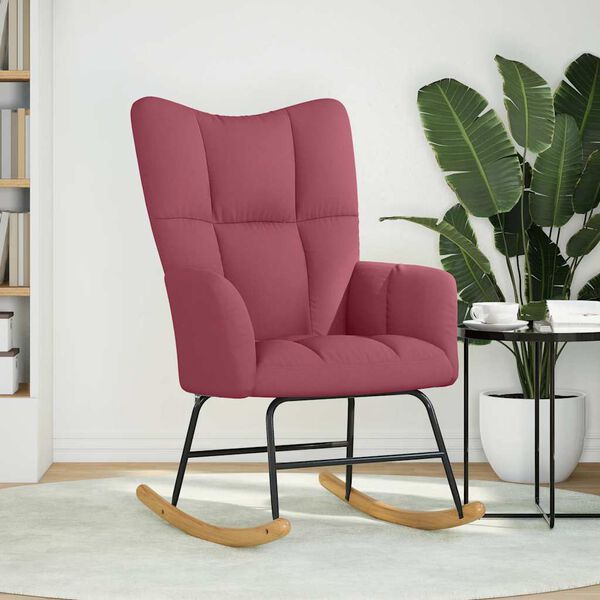 vidaXL gyngestol stof vinr&oslash;d