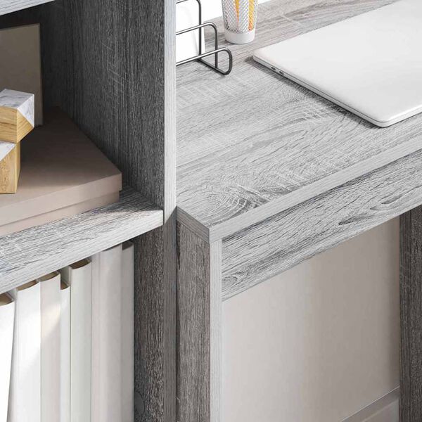 vidaXL Bord med skuffe 2 pcs Gr&aring; Sonoma