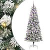 vidaXL Kunstigt Hinged Juletr&aelig; 300 LED'er Gr&oslash;n og Hvid 210 cm