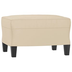 vidaXL fodskammel 60x50x41 cm mikrofiberstof cremefarvet
