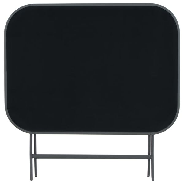 vidaXL foldbart havebord 100 x 75 x 72 cm glas og st&aring;l gr&aring;