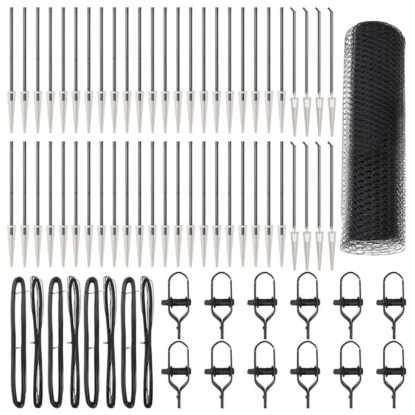 vidaXL Hegnsp&aelig;l Gr&aring; 100 x 0,6 m (25 mm net) St&aring;l og PVC